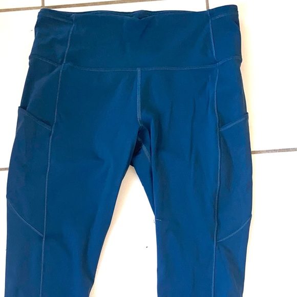 Lululemon Fast And Free Tight *Non-Reflective Suede Petrol Blue - Picture 3 of 4